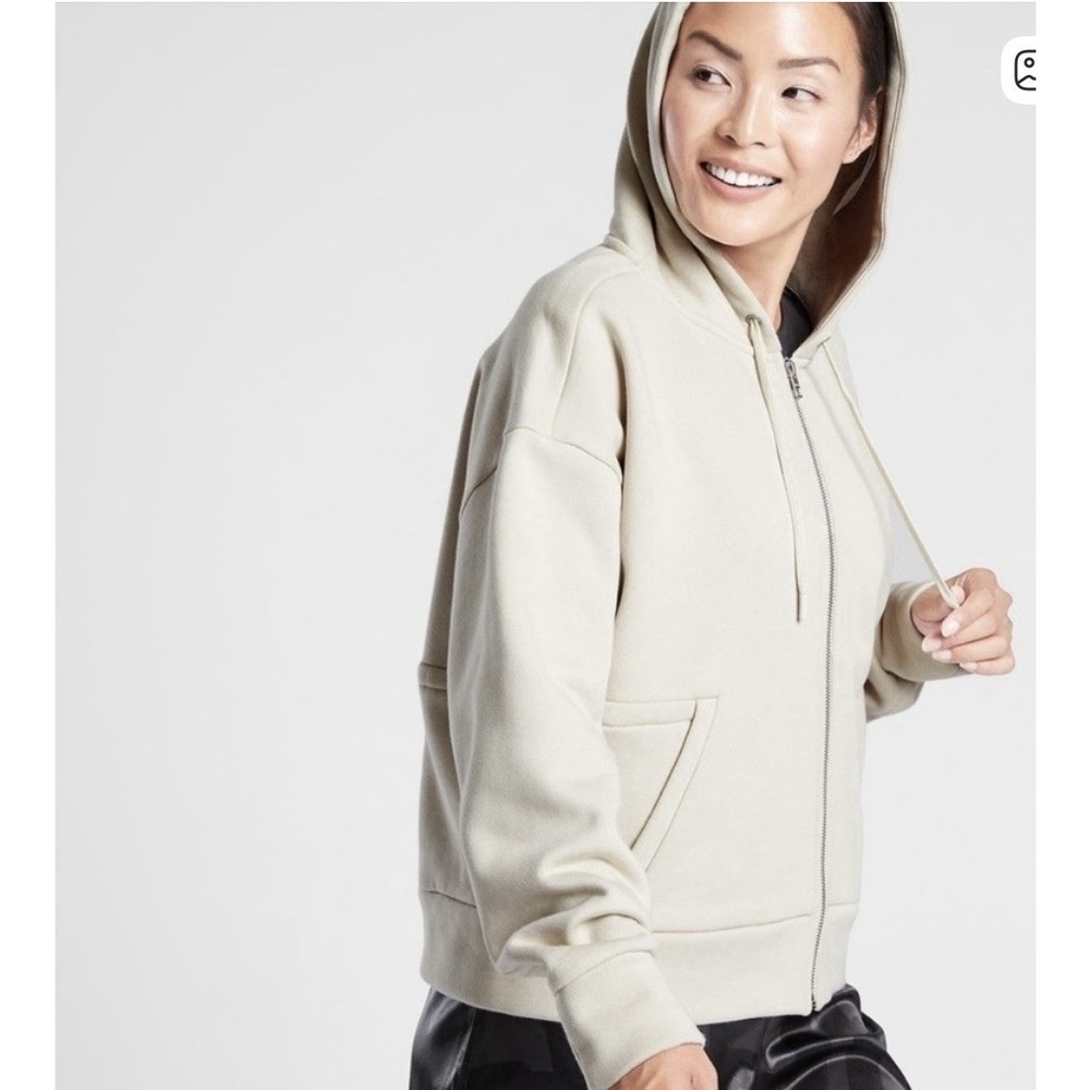 $110 Athleta tenacity hoodie Bone Beige XLG